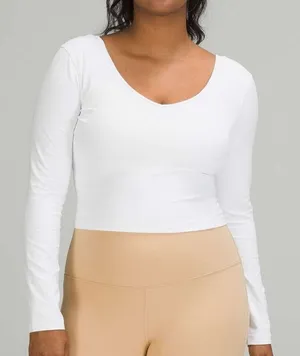 Lululemon Align Long Sleeve Shirt Size 10 White Yoga Athletic Workout Fitness thumbnail 1