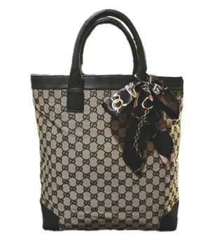 Authentic Gucci GG Monogram Canvas Tote Handbag thumbnail 1
