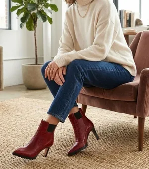 Right Bank Shoes.Red Croc thumbnail 1