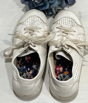 Christian Lacroix White Leather‎ Sneakers Perforated Detail Women's thumbnail 1