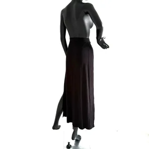 High Waist Maxi Skirt High Rise Split Skirt Beach Cover Up Casual Skirt Stretchy thumbnail 2
