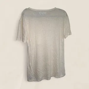 Derek Lam cream linen Gold Hardware elevated basic T shirt M Minimalist thumbnail 3