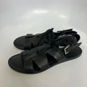 1. State Teena black leather sandals‎ women's size 7.5 casual gladiator style thumbnail 4