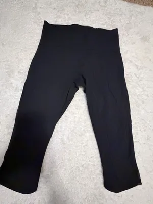 lululemon athletica black train times crop leggings size 10 thumbnail 2