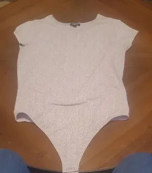 Express Light Gray Patterned Bodysuit thumbnail 1