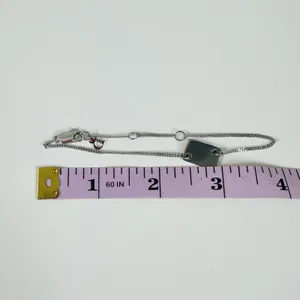 Dior Silver Tone Crystal Heart Plaque Chain Charm Bracelet Red Enamel Logo thumbnail 5