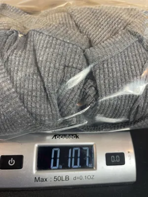 Free People We The Free Waffle Knit Thermal Top Womens L Gray Oversized Slouchy thumbnail 11