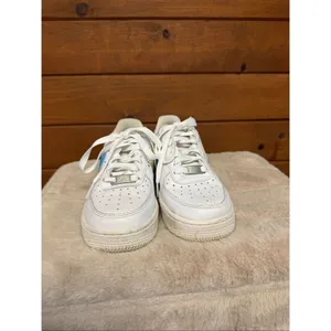 Nike Womans Air Force 1 Custom sneakers blue/yellow Sz 5.5 DD8959-100 thumbnail 7