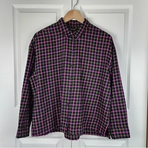 Madewell Plaid Flannel Boxy Shirt Crop Top Size M thumbnail 13
