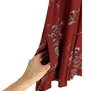 Free People Tree Swing Tunic Tank Mini Dress Crimson Floral Size XS Boho‎ thumbnail 10