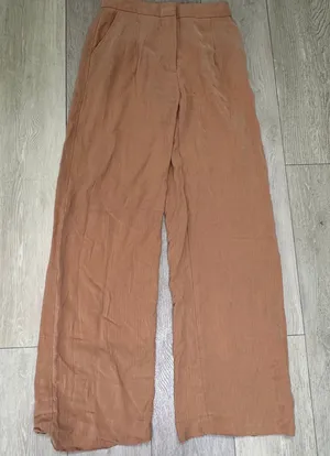 Something navy‎ beige wide leg work business casual trouser pants size 2 thumbnail 1