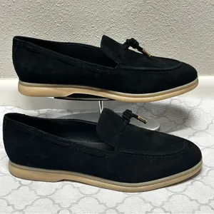 Guess Black Leather Aryana Suede Slip On Loafers Women’s Size 9M thumbnail 3