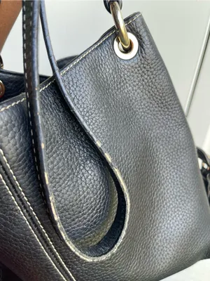 black dooney and bourke crossbody handbag pebble leather large thumbnail 6
