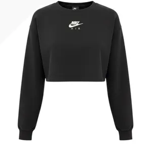 Nike Air Black Cropped Sweatshirt, Size Large, Made in Cambd thumbnail 1