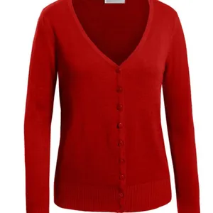 Cielo Jeans USA RED Ribbed Crewneck Button Down Classic Small Sweater Cardi thumbnail 2