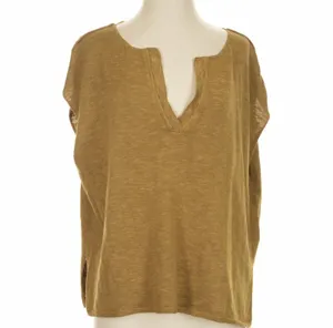 Free-est Free People Mustard Yellow V-Neck Relaxed Top thumbnail 4