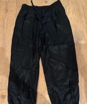 Shiny Black Joggers thumbnail 1