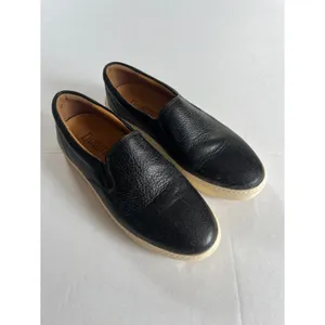 Duluth Sz 8 womens Black Lifetime Cowhide Leather Slip-On Sneakers Flat Shoes thumbnail 2