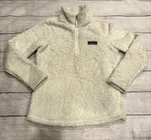 Patagonia Los Gatos 1/4 Zip Jacket Quarter Zip Fleece Pullover Size XS White thumbnail 1