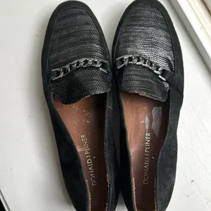 Leather/suede loafers chain Black Size 6 thumbnail 5