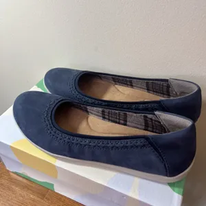 Earth Origins Fable Ballet Flats Women's 11‎ Blueberry Nubuck Comfort Shoes NIB thumbnail 4