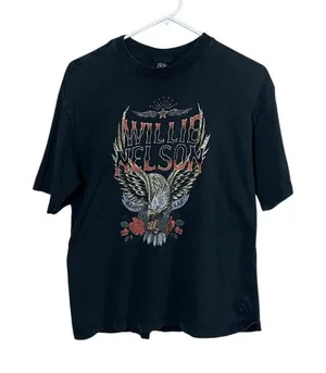 Willie Nelson Black Band Tee size M Size M thumbnail 1
