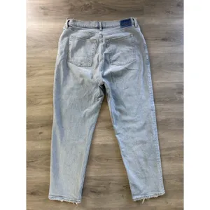 Abercrombie & Fitch The Dad High Rise Criss Cross Light Wash Jeans Size 14s/32 thumbnail 7