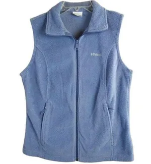 💲COLUMBIA Medium Fleece Blue Vest Fall/ Winter thumbnail 1