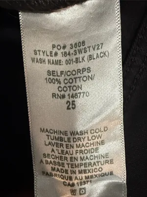 RE/DONE Originals 70s High Rise Stove Pipe Jeans 25 Fits 26x25 Black $265 thumbnail 11