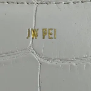 JW PEI Ruby White Croc Embossed Vegan Faux Leather Shoulder Crescent Handbag thumbnail 4