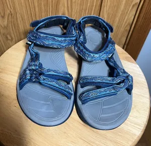 Teva Blue Multi-Striped Adjustable Webbing Sandals thumbnail 1