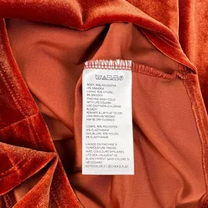 Urban Outfitters Goldmine Velvet Long Sleeve Romper Terra‎ Cotta Orange Size XS thumbnail 6