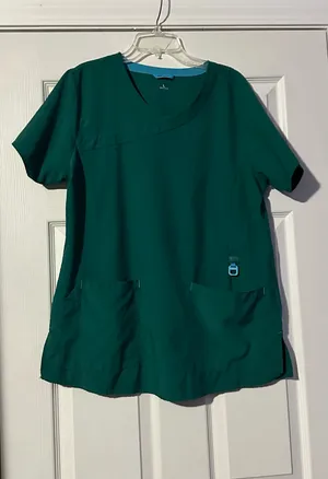 Carhartt Medical Top with Blue Trim and bottom is a size Large. thumbnail 4