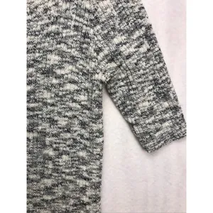 MOD REF Black White Marled Knit Short Sleeve V-Neck Cardigan‎ Sweater Small thumbnail 5