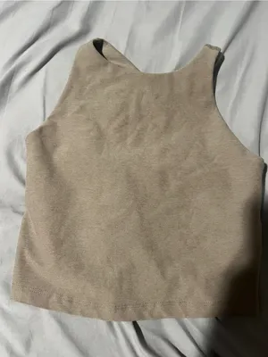 Beyond yoga spacedye Sleeveless Crop Tank Top - Beige thumbnail 3