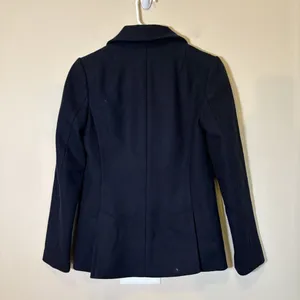 Banana Republic Women's‎ Double Breasted Navy Pea Coat With Gold Buttons XS thumbnail 7