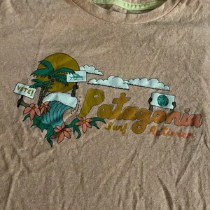 Patagonia Peach Palm Protest Vote Surf Activism Short Sleeve Shirt S thumbnail 4