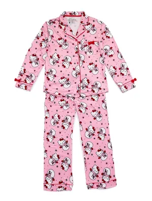 Sanrio Pink Hello Kitty Holiday Pajama Set thumbnail 1