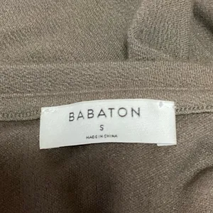 Aritzia Babaton Gray Square Neck Long Sleeve Cropped Sweatshirt Top Size S thumbnail 3
