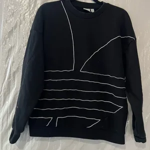 Adidas Black Trefoil Logo Sweatshirt Size Large thumbnail 3