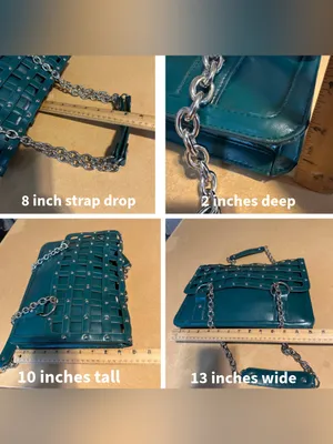 Vintage Y2k Baby Phat Teal Caged Design Chain Shoulder Bag thumbnail 14