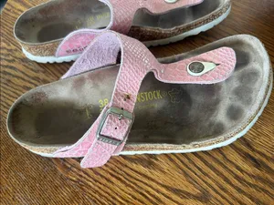 Birkenstock Pink Textured Gizeh Thong Sandals thumbnail 3