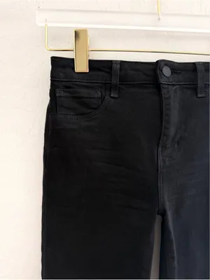L’agence Selma Coated Bootcut Jean in Noir Black Size 25 thumbnail 6