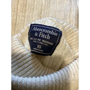Abercrombie Fitch Womens Ribbed Turtleneck Sweater Cream XS Cozy Warm thumbnail 5