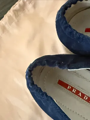 PRADA Navy Blue Suede Espadrille Platform Slip on Sneakers IT‎ 37 US 7 thumbnail 14