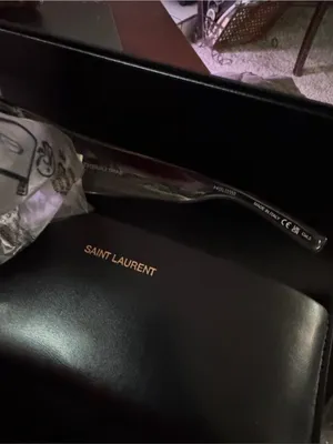 Saint Laurent Transparent/Clear Oval Sunglasses with Silver Lenses thumbnail 9