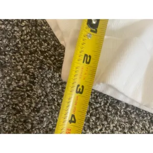 Zara white high-waisted clean girl summer aesthetic cuffed shorts M thumbnail 8