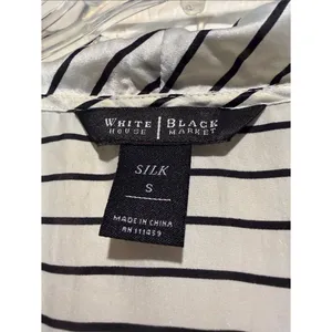 White House | Black Market 100% Silk Cowl Neckline Layering Striped Tank Blouse Size Small thumbnail 3