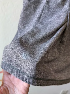 Lululemon Pace Rival Skirt Gray Space Dye Black Waistband Skort thumbnail 5