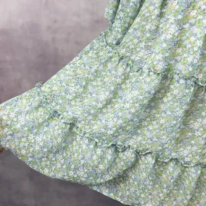 Floral Tiered Ruffle Top Women Medium Crochet Cottage Soft Girl‎ Fairy Prairie thumbnail 6